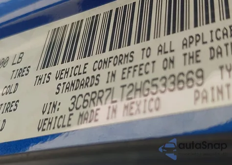 2017 Ram 1500 Big Horn 4X4 5'7 Box z USA, uszkodzony, nr VIN 3C6RR7LT2HG533669